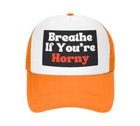 FWJZDSP Casquette de Baseball Ajustable en Maille « Respirez si Vous êtes excité » pour Homme et Femme, Cadeau pour Papa