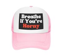FWJZDSP Casquette de Baseball Ajustable en Maille « Respirez si Vous êtes excité » pour Homme et Femme, Cadeau pour Papa