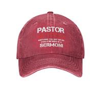 FWJZDSP Casquette de Baseball Ajustable « Pasteur Warning Anything You Say » pour Hommes
