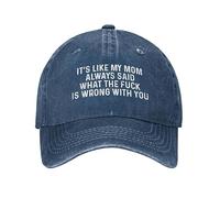 FWJZDSP Casquette de Baseball pour Homme avec Motif « C'est comme si ma mère disait : Qu'est-ce Qui ne va Pas chez toi ? »