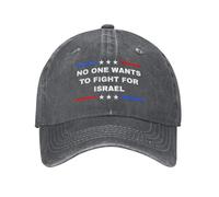 FWJZDSP Casquette en Jean « Personne ne Veut se Battre pour Israël »