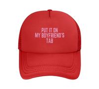 FWJZDSP Casquette en Maille « Mettez-Le sur l'onglet de Mon Petit ami » pour Homme et Femme, Casquette de Baseball, Chapeau de Camionneur, Cadeau pour Papa