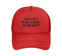 FWJZDSP Casquette en Maille « You Can't Make A Baby in The Butt » pour Homme et Femme, Casquette de Baseball, Cadeau pour Papa, Casquette de Camionneur réglable