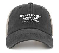 FWJZDSP Chapeau Rigolo « comme dirait ma mère » Chapeau « Qu'est-ce Qui ne va Pas chez toi ? » Chapeau Homme Chapeau de Papa Chapeaux Mignons