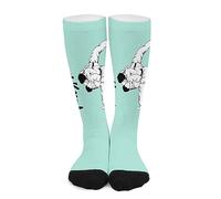 FWJZDSP Chaussettes hautes unisexes de Judo japonais, chaussettes longues imprimées sur le mollet, chaussettes athlétiques décontractées, bas de course