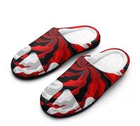 FWJZDSP Chaussons en coton pour homme, motif drapeau du Canada et feuille d'érable, à bout fermé, antidérapants et légers, pour l'intérieur et l'extérieur