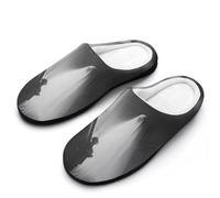 FWJZDSP Chaussons en coton pour homme, motif fantôme, spectre, séance, spiritisme, bout fermé, antidérapants, légers, pour l'intérieur et l'extérieur