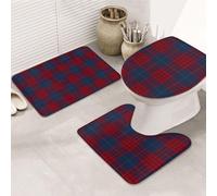 FWJZDSP Clan Robinson Tartan Lot de 3 Tapis de Sol en Flanelle Douce et Lavable pour Un Usage Quotidien