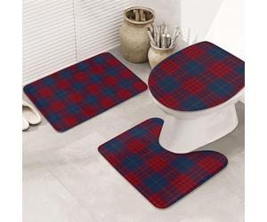 FWJZDSP Clan Robinson Tartan Lot de 3 Tapis de Sol en Flanelle Douce et Lavable pour Un Usage Quotidien