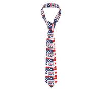 FWJZDSP Cravates classiques pour hommes, motif Happy President's Day, pour remise de diplôme, mariage, vacances, fête, mode