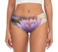 FWJZDSP Culotte de Bikini à imprimé Fleur de Lotus Violet pour Femme, Culotte Hipster pour Femme, Indispensable au Quotidien