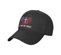 FWJZDSP en Dieu Nous croyons Drapeau Chapeau Jésus Chapeau chrétien américain Dieu Jésus pour Hommes Femmes Casquette de Baseball Camionneur Papa