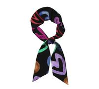 FWJZDSP Foulards colorés en forme de cœur, à glisser dans un sac à main ou à porter sur les cheveux ou le cou. Longs, fins et soyeux. Idées cadeaux et accessoires de décoration.