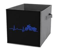 FWJZDSP Heart Beat Bacs de Rangement pour Moto avec poignées Organisateurs de Placard Cube et boîtes de Rangement Panier Pliant pour étagères Taille Unique
