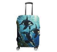 FWJZDSP Housse de Protection pour Valise de Voyage imprimée avec Motif orques, Lavable et Anti-Rayures, Taille S