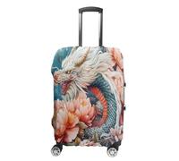 FWJZDSP Housse de Protection pour Valise Dragon imprimée, Lavable, Anti-Rayures, Taille XL