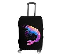 FWJZDSP Housse de Valise imprimée à Motif crevettes Arc-en-Ciel tie-Dye, Lavable et Anti-Rayures, Taille S