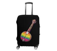 FWJZDSP Housse de Valise Mignonne en Forme d'instrument de Musique Banjo coloré, Protection pour Valise à roulettes