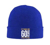 FWJZDSP Il m'a Fallu 60 Ans pour être Aussi Beau/Belle - Cadeau d'anniversaire pour Les 60 Ans - Bonnet - Homme/Femme - Hiver - Tricot - Noir