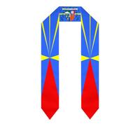 FWJZDSP Ile de la Réunion Drapeau des Réunionnais Étole de remise de diplôme d'université Châle double face Écharpe de es diplômés pour le lycée d'honneur et la remise des diplômes