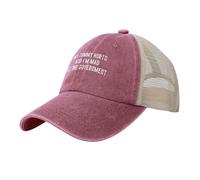 FWJZDSP J'Ai Mal au Ventre et Je suis en colère Contre Le Gouvernement. Chapeaux de Papa Amusants pour Hommes et Femmes. Casquette de Camionneur, Casquette de Baseball réglable, Noire.