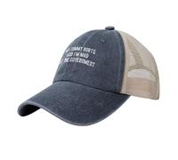 FWJZDSP J'Ai Mal au Ventre et Je suis en colère Contre Le Gouvernement. Chapeaux de Papa Amusants pour Hommes et Femmes. Casquette de Camionneur, Casquette de Baseball réglable, Noire.