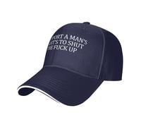 FWJZDSP Je Soutiens Le Droit de l'homme à se taire, Casquette de Baseball Ajustable à Profil Bas pour Homme et Femme, Noire