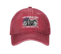 FWJZDSP Je suis Charlie Kirk Chapeaux Repose en Paix Héros Charlie Kirk Casquette de Baseball réglable Casquette de Camionneur