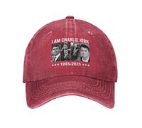 FWJZDSP Je suis Charlie Kirk Chapeaux Repose en Paix Héros Charlie Kirk Casquette de Baseball réglable Casquette de Camionneur