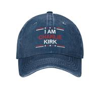 FWJZDSP Je suis Charlie Kirk Chapeaux Repose en Paix Héros Charlie Kirk Casquette de Baseball réglable Casquette de Camionneur