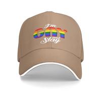 FWJZDSP Je suis Gay et Tue Le Chapeau Lgtbq Gay Pride Casquette de Baseball pour Hommes Femmes Casquettes de Camionneur Casquette drôle