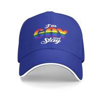 FWJZDSP Je suis Gay et Tue Le Chapeau Lgtbq Gay Pride Casquette de Baseball pour Hommes Femmes Casquettes de Camionneur Casquette drôle