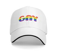FWJZDSP Je suis Gay et Tue Le Chapeau Lgtbq Gay Pride Casquette de Baseball pour Hommes Femmes Casquettes de Camionneur Casquette drôle