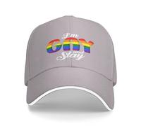 FWJZDSP Je suis Gay et Tue Le Chapeau Lgtbq Gay Pride Casquette de Baseball pour Hommes Femmes Casquettes de Camionneur Casquette drôle
