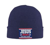 FWJZDSP Jésus 2024 Notre Seul Espoir Bonnet Cadeaux Homme d'hiver Femme Bonnet Tricoté Bonnet Slouchy Bonnet Tricoté Noir