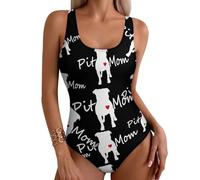 FWJZDSP Maillots de Bain Gainants pour Femmes, Collection Pitbull Mom.