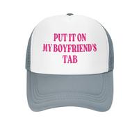 FWJZDSP Mettez-Le sur l'onglet de Mon Petit ami Casquette en Maille Hommes Femmes Casquette de Camionneur Casquette de Baseball Cadeau Papa