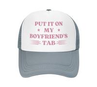 FWJZDSP Mettez-Le sur l'onglet de Mon Petit ami Casquette en Maille Hommes Femmes Casquette de Camionneur Casquette de Baseball Cadeau Papa