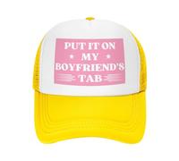 FWJZDSP Mettez-Le sur l'onglet de Mon Petit ami Casquette en Maille Hommes Femmes Casquette de Camionneur Casquette de Baseball Cadeau Papa