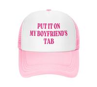 FWJZDSP Mettez-Le sur l'onglet de Mon Petit ami Casquette en Maille Hommes Femmes Casquette de Camionneur Casquette de Baseball Cadeau Papa