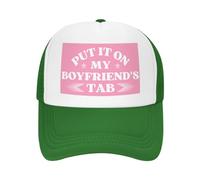 FWJZDSP Mettez-Le sur l'onglet de Mon Petit ami Casquette en Maille Hommes Femmes Casquette de Camionneur Casquette de Baseball Cadeau Papa