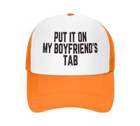 FWJZDSP Mettez-Le sur l'onglet de Mon Petit ami Casquette en Maille Hommes Femmes Casquette de Camionneur Casquette de Baseball Cadeau Papa