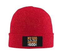 FWJZDSP Mon Dieu est Merveilleux. Dieu Aime Jésus. Foi chrétienne. Bonnet Homme, Bonnet Femme, Bonnet tricoté, Bonnet de Nuit Noir.