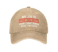 FWJZDSP Mon Travail est Top Secret, même Moi Je ne Sais Pas ce Que Je Fais. Casquette Tendance pour Homme.
