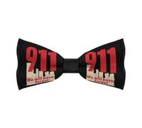 FWJZDSP Nous n'oublierons jamais le 11 septembre. Nœud papillon pour homme, ajustable et pré-noué, accessoire de costume pour une cérémonie de mariage.