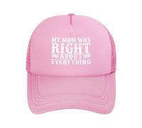 FWJZDSP Oh Mon Dieu, ma mère Avait Raison sur Toute la Ligne ! Casquette de Baseball Noire en Maille