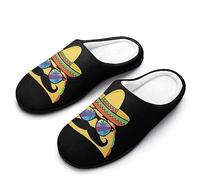 FWJZDSP Pantoufles confortables pour hommes à motif singe et chimpanzé, en mousse à mémoire de forme, légères et en coton, pour l'intérieur et l'extérieur.