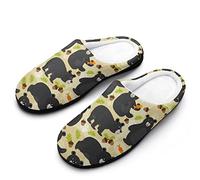 FWJZDSP Pantoufles confortables pour hommes GenericMoon and Clouds Over Water, en mousse à mémoire de forme, légères et en coton, pour l'intérieur et l'extérieur.