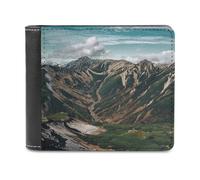 FWJZDSP Portefeuille en Cuir des Alpes du Nord, Fin et élégant, à Deux Volets, avec 6 emplacements pour Cartes de crédit - Idée Cadeau