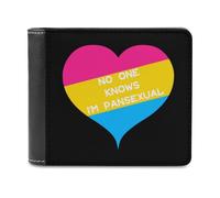 FWJZDSP Portefeuille en Cuir « Personne ne Sait Que Je suis pansexuel » : Portefeuille Fin et élé à Deux Volets avec 6 emplacements pour Cartes de crédit (Cadeau).